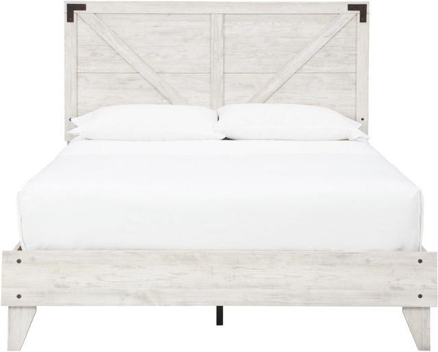 Signature Design by Ashley® Shawburn Dark Charcoal Gray/White Full Platform Bed-1