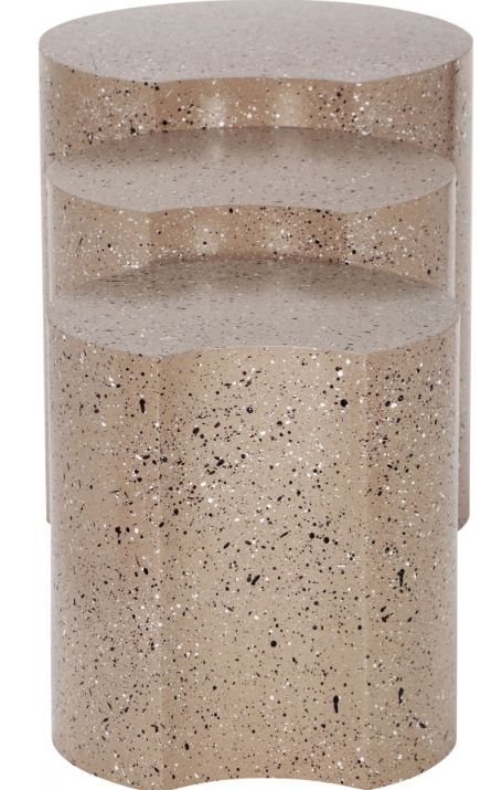 Meridian Furniture Dimple 3-Piece Taupe Modular Nesting End Table-2