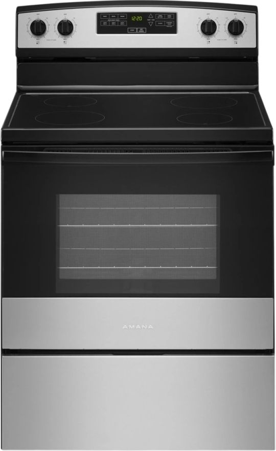 Amana® 30" Stainless Steel Freestanding Electric Range-0