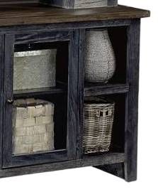 aspenhome® Eastport Drifted Black 97" Console and Hutch-2