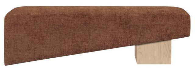Meridian Furniture Alora Cognac/Natural Upholstered Bench-1