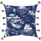 Surya Castaway Dark Blue 22"x22" Toss Pillow with Polyester Insert-0