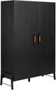 Four Hands Rosedale Ebony Oak Veneer Cabinet-0