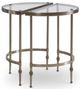 Century® Thomas O'Brien Glass Top Side Table with Metal Base-1