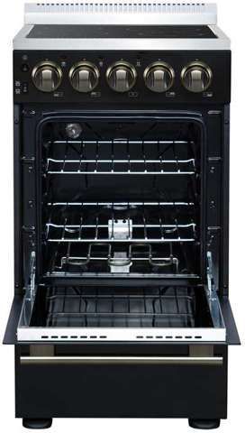 FORNO® Pallerno Alta Qualita 20" Black Pro Style Electric Range-4