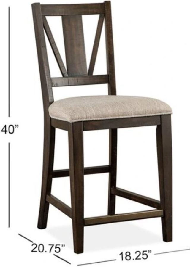 Magnussen Home® Westley Falls Baja Fog/Graphite Counter Chair-2