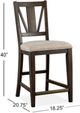 Magnussen Home® Westley Falls Baja Fog/Graphite Counter Chair-2
