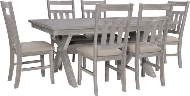 Powell® Turino 7-Piece Weathered Gray Dining Set-0