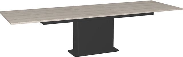 Amisco Customizable Lucarelli 120" Rectangular Extendable Table with 1" Thermo Fused Laminate Top and 1 Leaf-1