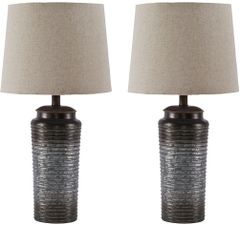 Signature Design by Ashley® Norbert 2-Piece Gray Table Lamps