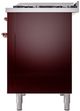 Ilve® Nostalgie II Series 48" Burgundy Pro Style Dual Fuel Range-4
