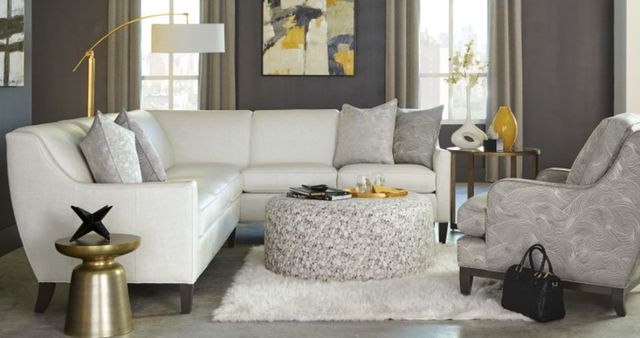Smith Brothers Customizable 248 2-Piece Leather Sectional-1