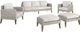 New Classic® Home Furnishings Carezza 5-Piece Gray/Taupe Fabric/Wicker Outdoor Conversation Set-0