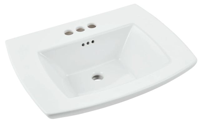 American Standard Edgemere White 4" Centerset Pedestal Sink Top and Leg Combination-3