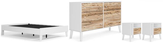 Signature Design by Ashley® Piperton 4-Piece White Queen Platform Bed Set-2