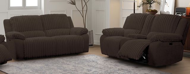 American Wholesale Furniture Mondo Chocolate Power Reclining Sofa -1