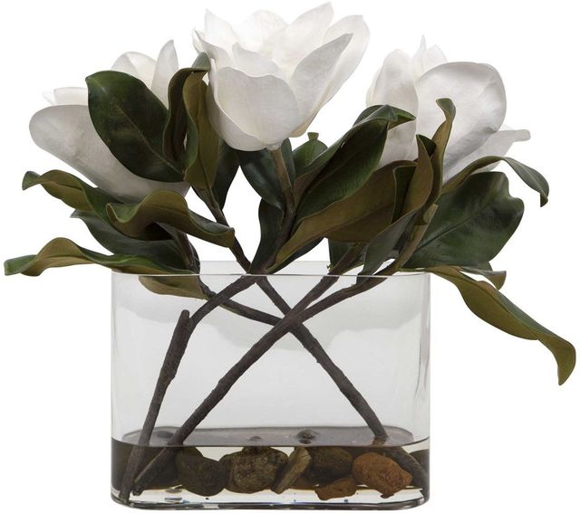 Uttermost® Middleton White Magnolia Flower Centerpiece-2