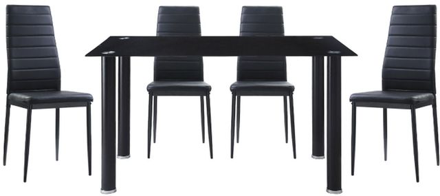 Homelegance® Florian 5-Piece Black Dining Table Set-0