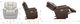 La-Z-Boy® Maverick Walnut Leather Power Rocking Recliner with Headrest-2