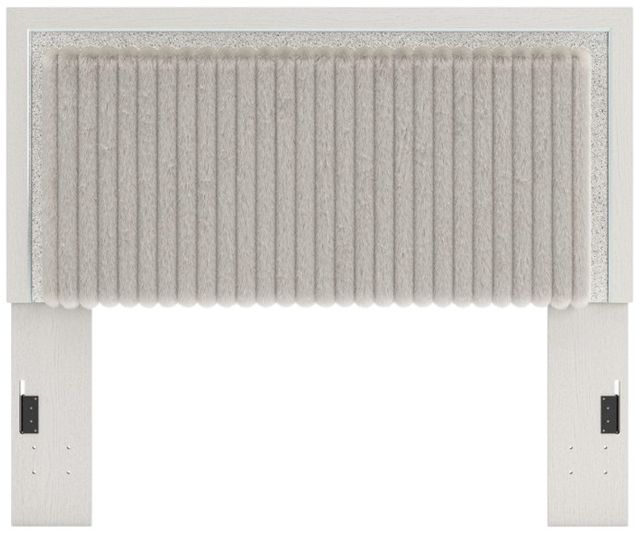 Signature Design by Ashley® Birmonton White Queen Upholstered Panel Headboard-1