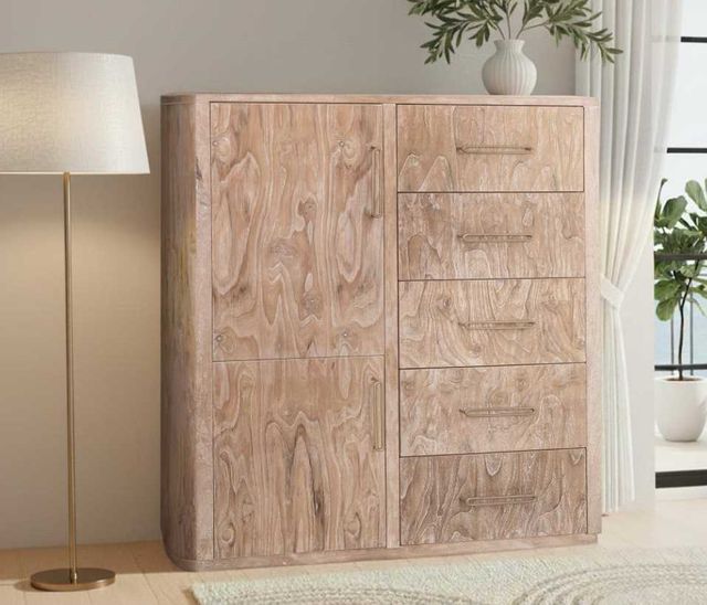 International Furniture Direct Balam White Gentleman's Chest-1