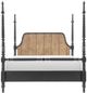 Legacy Classic Vintage Market Barnwood Oak/Kettle Black King Poster Bed-2