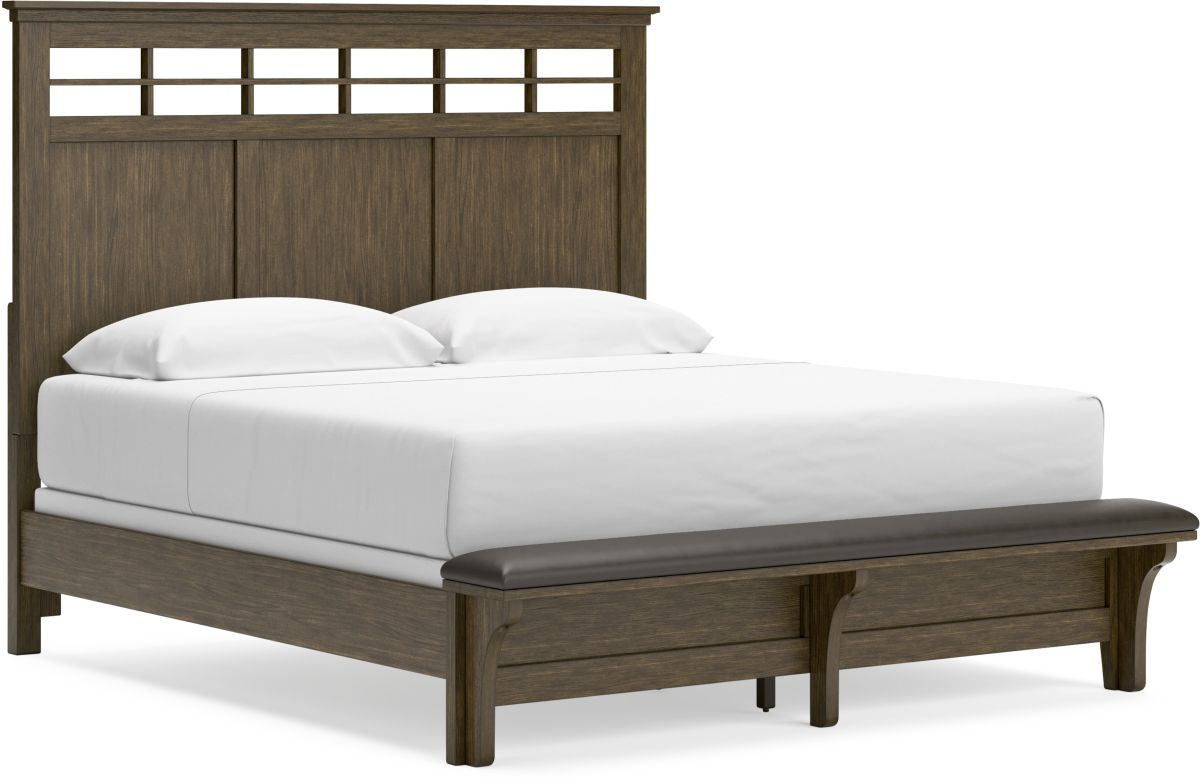 Shawbeck Panel Bed - Dark Brown