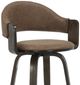 Armen Living Daxton 3-Piece Espresso/Vintage Dark Brown Barstool Set-5
