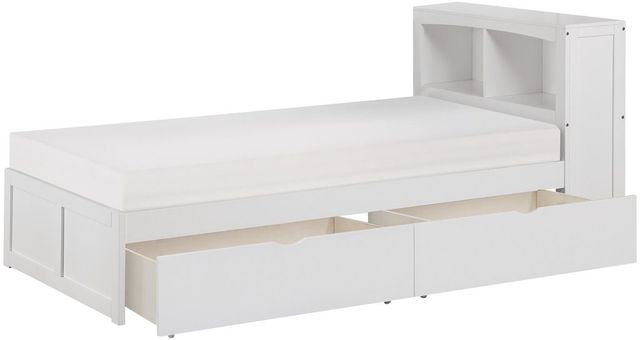 Homelegance® Galen White Youth Twin Platform Bookcase Storage Bed-3