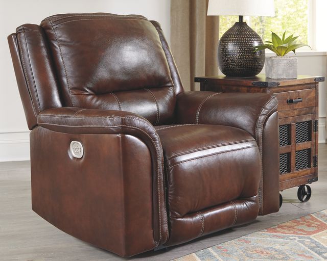 Signature Design by Ashley® Catanzaro Mahogany Power Recliner with Adjustable Headrest-2