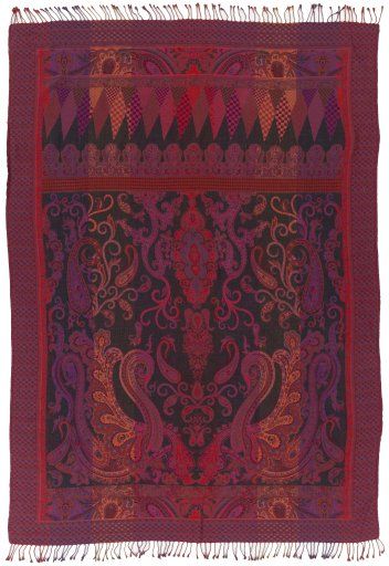 Surya Tenali Eggplant 55"x80" Throw Blanket-1