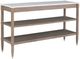 Fairfield® Freya Brown Laminate Console Table with White Stone Top-0