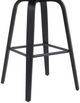 Armen Living Vienna 4-Piece Black Brushed/Black Swivel Counter Stool Set-5
