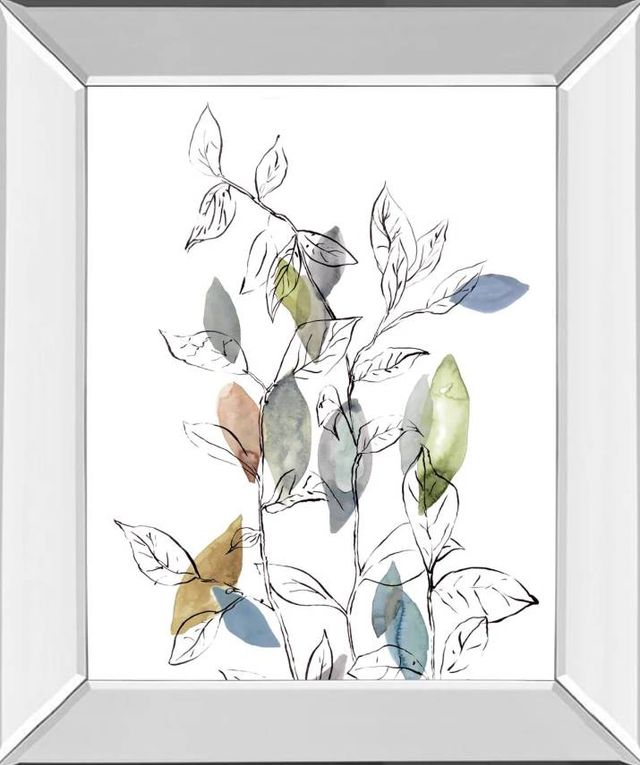 Classy Art Spring Leaves I by Meyers, R. Mirrored Frame Wall Art-0