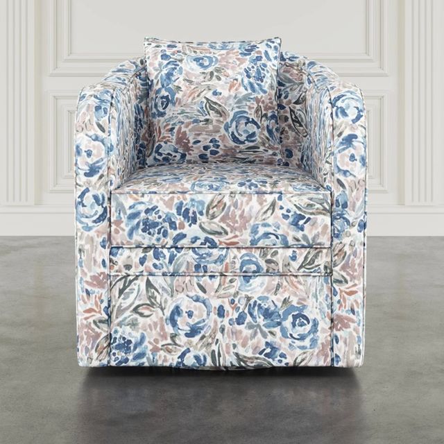 Jofran Inc. Bloom Blue Swivel Accent Chair-1