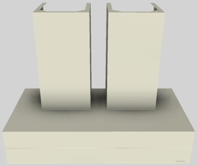 Vent-A-Hood® 42" Biscuit Contemporary Wall Mounted Range Hood-0