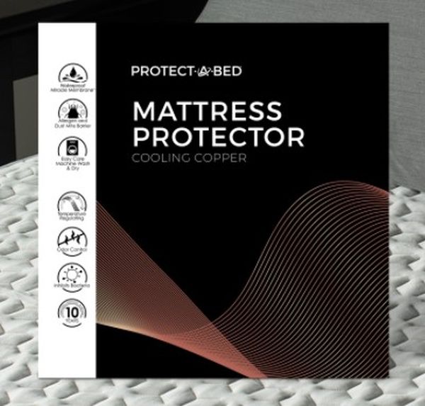 Protect-A-Bed® Performance Cooling Copper Split California King Mattress Protector-1
