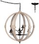 A & B Home Classic Vintage Matte Black/White Round Nine-Light Chandelier-0
