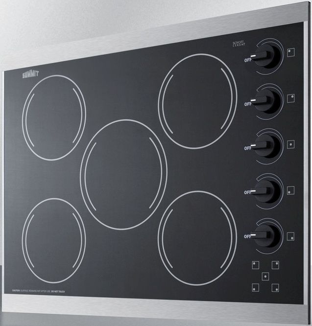 Summit® 27" Black Electric Cooktop-1