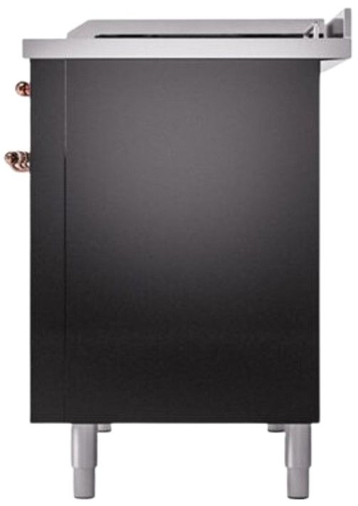 Ilve® Nostalgie II Series 48" Glossy Black Pro Style Dual Fuel Range-2