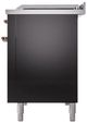 Ilve® Nostalgie II Series 48" Glossy Black Pro Style Dual Fuel Range-2