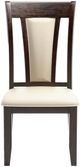 Furniture of America® Brent 2-Piece Dark Cherry/Ivory Dining Side Chair Set-2