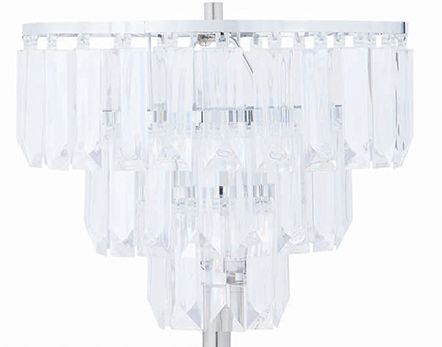 Coaster® Anya Chrome/Crystal Tiered Floor Lamp-1