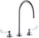 Elkay Chrome 8" Centerset Concealed Deck Laminar Flow Faucet with 8" Gooseneck Spout and 4" Wristblade Handles-2