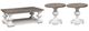 Liberty Furniture Sedona 3-Piece Distressed White Occasional Table Set with Gravel Top -0