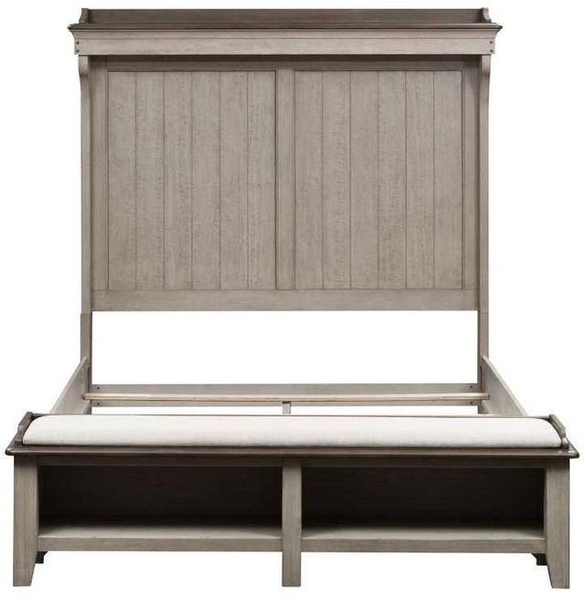 Liberty Furniture Ivy Hollow Dusty Taupe/Weathered Linen Queen Mantle Storage Panel Bed-2