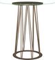 Amisco Customizable Calypso 42" Round Pub Bar Height Table with 0.5" Clear Glass/Birch Veneer Top-0