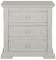 International Furniture Direct Terra Distressed Vintage White Nightstand-2