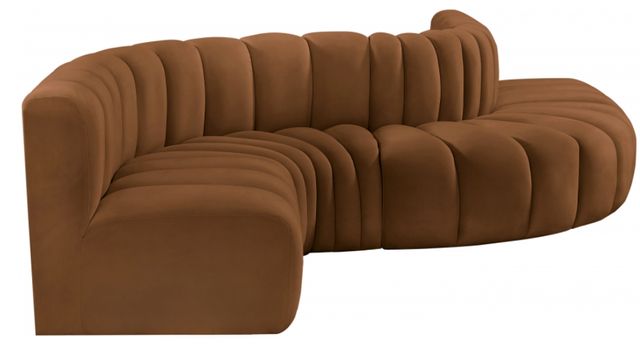 Meridian Furniture Arc 6-Piece Saddle Velvet Sectional-1