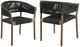 Armen Living Doris 2-Piece Charcoal Dining Chairs-3
